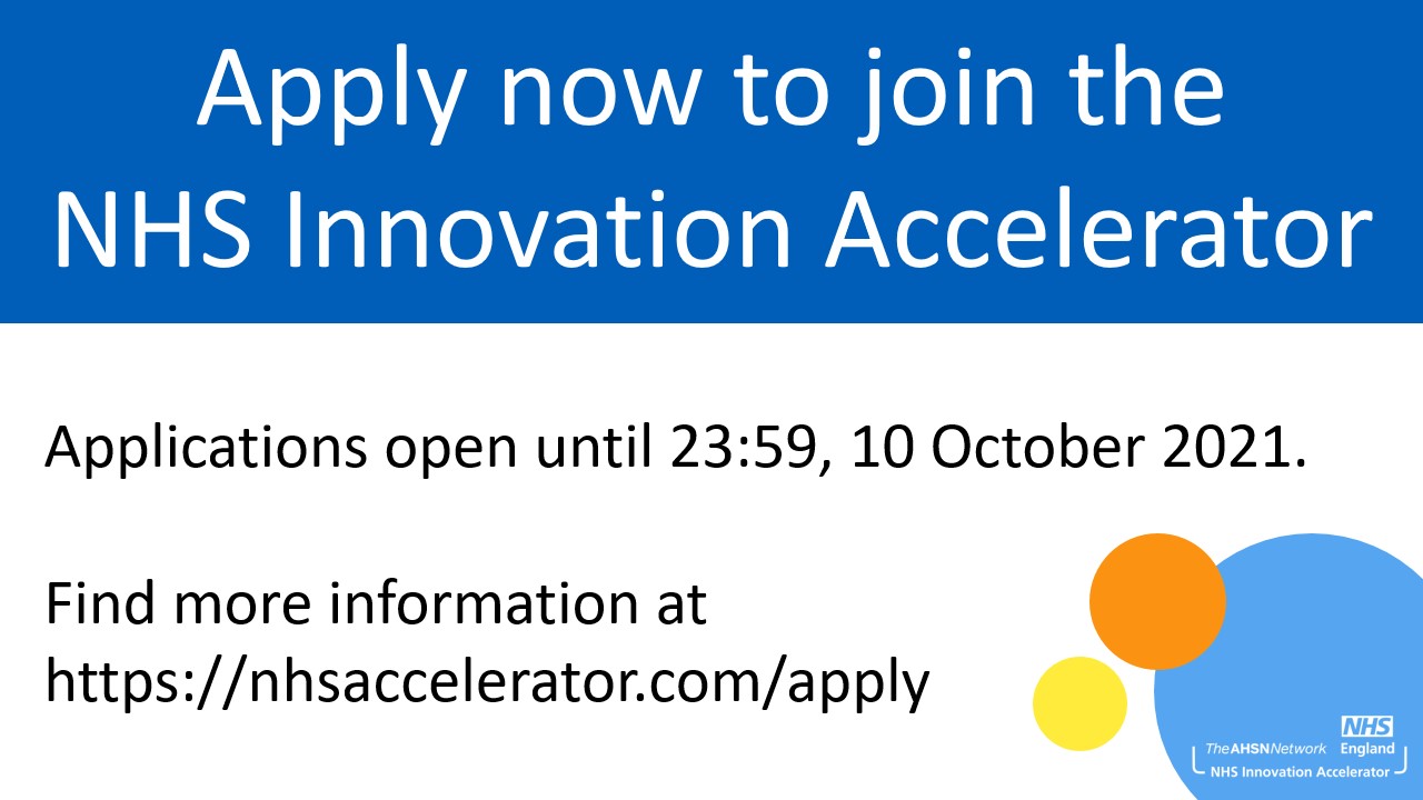 NHS Innovation Accelerator applications open