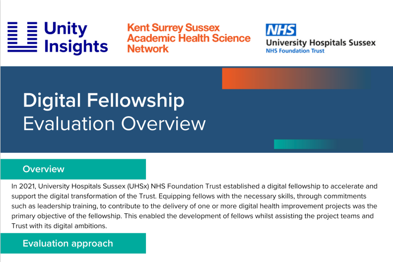 University Hospitals Sussex Digital Fellowship: Evaluation Overview