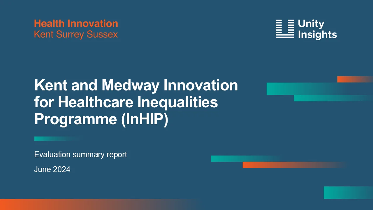 Kent and Medway Innovation for Healthcare Inequalities Programme (InHIP)