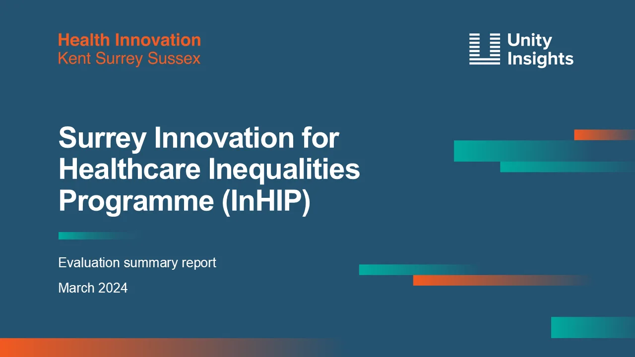 Surrey Innovation for Healthcare Inequalities Programme (InHIP)