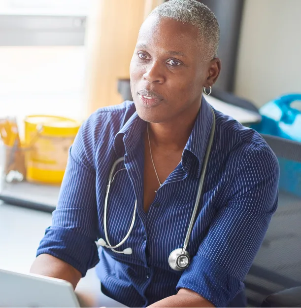 Doctor talking to patient